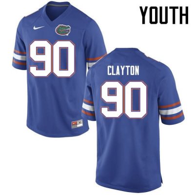 Youth Florida Gators #90 Antonneous Clayton NCAA Nike Blue Authentic Stitched College Football Jersey ZYM4462BZ